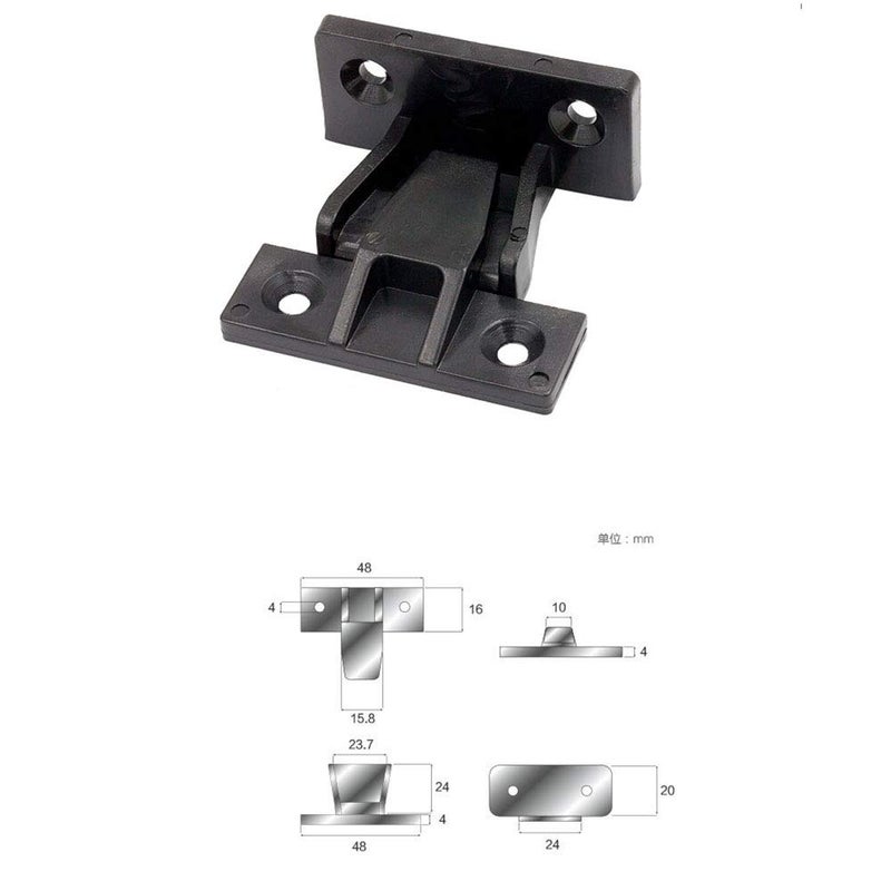 JCBIZ 5pcs Plastic Quick Fitting Furniture Panel Joint Bracket Fast Installation Push-On Clips Corner Buckle for Cabinet Wardrobe Mounting Roman Column Connection Black - Image 5